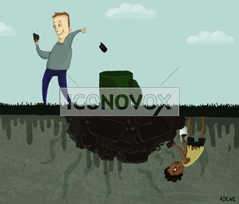 Où nos dechets finissent..., dessin de Adene, réf. 0075-0020