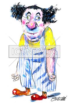 Coluche, caricature de Antonelli, réf. 0043-0002