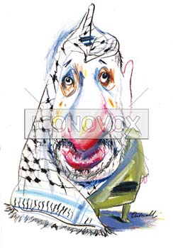 Yasser Arafat, caricature de Antonelli, réf. 0043-0013