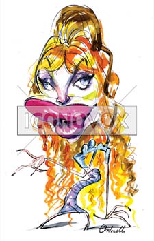 Arielle Dombasle, caricature de Antonelli, réf. 0043-0014
