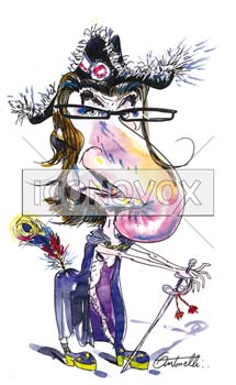 Frédéric Beigbeder, caricature de Antonelli, réf. 0043-0015