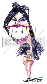 Helena Noguerra, caricature de Antonelli, réf. 0043-0022