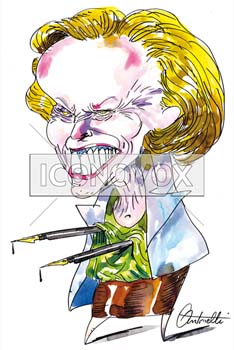 Christine Ockrent, caricature de Antonelli, réf. 0043-0023
