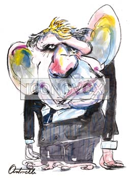 Patrick Poivre d'Arvor, caricature de Antonelli, réf. 0043-0024