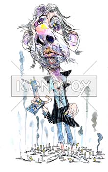 Serge Gainsbourg, caricature de Antonelli, réf. 0043-0032