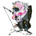 Charles Aznavour, caricature de Antonelli, r&eacute;f. 0043-0054