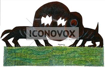 Chienne de vie, dessin de Bonjour, réf. 0030-0009