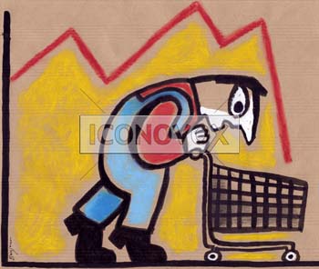 Rien dans le caddy, dessin de Bonjour, réf. 0030-0021