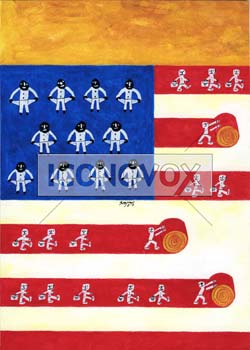 La scolarité aux U.S.A., dessin de Bonjour, réf. 0030-0025