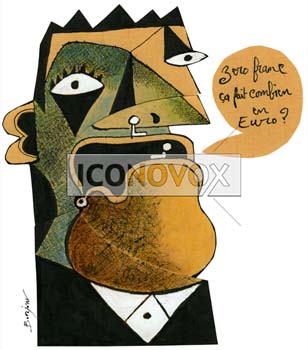 Z&eacute;ro franc, dessin de Bonjour, r&eacute;f. 0030-0058