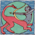 Sagittaire, dessin de Christine Lesueur, r&eacute;f. 0054-0127
