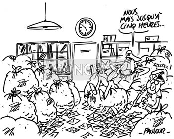 Qui travaille en France ?, dessin de Faujour, réf. 0019-2221