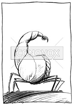 Danger de la politique économique, dessin de Gaüzère, réf. 0001-0016
