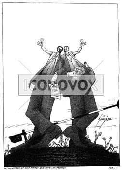 Les frontières ne sont faites que pour les pauvres, dessin de Gaüzère, réf. 0001-0130