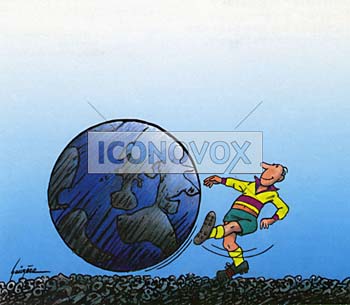 sport et enjeux politique, dessin de Gaüzère, réf. 0001-0629