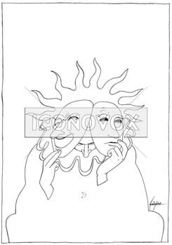 Théâtre, dessin de Gaüzère, réf. 0001-0649
