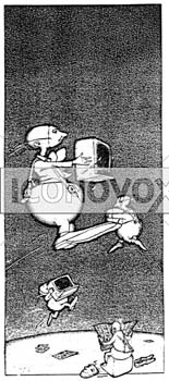 Informatisation, dessin de Gaüzère, réf. 0001-0807