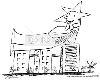 Pour une Europe de la citoyenneté, dessin de Gaüzère, réf. 0001-0832