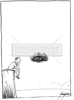 Avenir incertain, dessin de Gaüzère, réf. 0001-0961