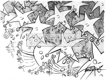 Europe monétaire, dessin de Gaüzère, réf. 0001-1343