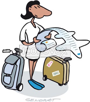 Droits en Vacances, dessin de Gendrot, réf. 0069-0002