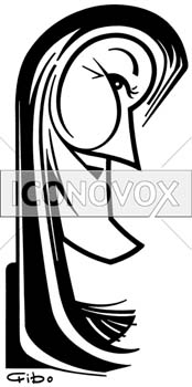 Carla Bruni, caricature de Gibo, réf. 0047-0002