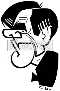 François Fillon, caricature de Gibo, réf. 0047-0003