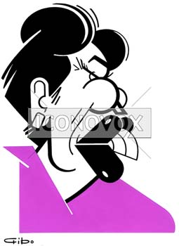 Roselyne Bachelot, caricature de Gibo, réf. 0047-0019