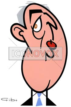 Édouard Balladur, caricature de Gibo, réf. 0047-0024