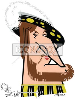François 1er, caricature de Gibo, réf. 0047-0027