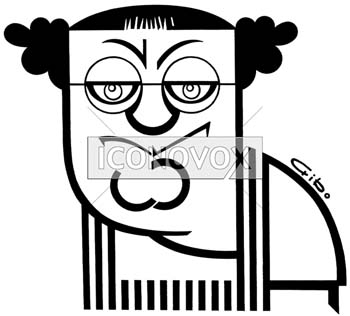 Coluche, caricature de Gibo, réf. 0047-0029