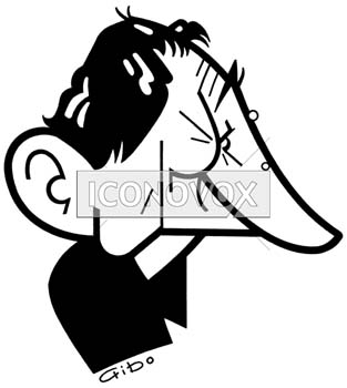 Pierre Desproges, caricature de Gibo, réf. 0047-0031