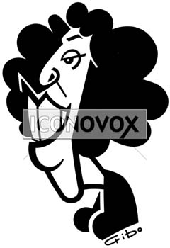 Anémone, caricature de Gibo, réf. 0047-0034