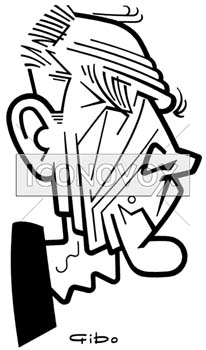 Clint Eastwood, caricature de Gibo, réf. 0047-0035