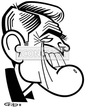 George Clooney, caricature de Gibo, réf. 0047-0038