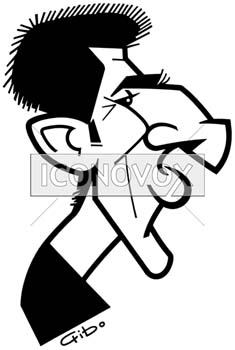 Novak Djokovic, caricature de Gibo, r&eacute;f. 0047-0053