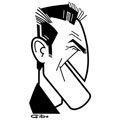 Benjamin Castaldi, caricature de Gibo, r&eacute;f. 0047-0084
