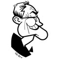Laurent Ruquier, caricature de Gibo, r&eacute;f. 0047-0099