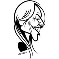 Laurence Ferrari, caricature de Gibo, r&eacute;f. 0047-0145