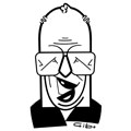 caricature de Gibo, r&eacute;f. 0047-0182