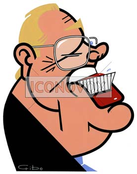 Jean-Marie Le Pen, caricature de Gibo, r&eacute;f. 0047-0187