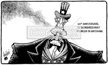 60e anniversaire du bombardement atomique de Hiroshima, dessin de Haddad, réf. 0018-0018
