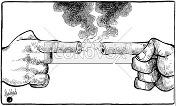 Divergences en Palestine, dessin de Haddad, réf. 0018-0020