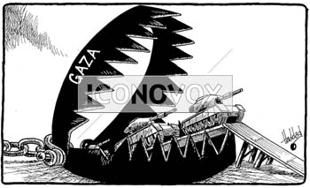 L'armée israélienne à Gaza, dessin de Haddad, réf. 0018-0026