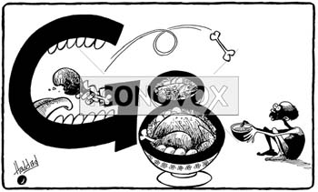 Le sommet du G8, dessin de Haddad, réf. 0018-0031