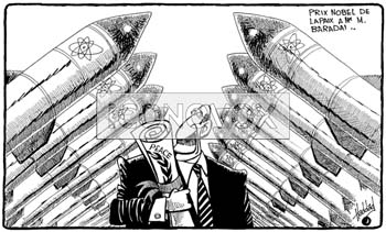 Prix Nobel de la paix à Mr Baradai, dessin de Haddad, réf. 0018-0034
