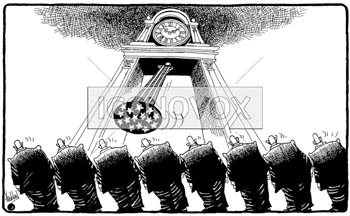 Le monde à l'heure américaine, dessin de Haddad, réf. 0018-0036