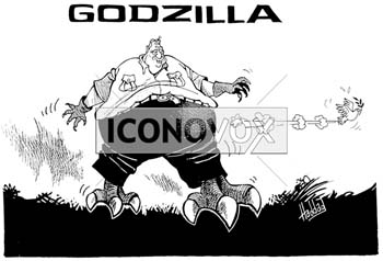 Ariel Sharon, dessin de Haddad, r&eacute;f. 0018-0049