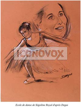 Ségolène Royal d'après Degas, caricature de Hours, réf. 0048-0007