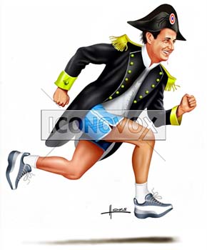 Nicolas Sarkozy, caricature de Hours, réf. 0048-0015